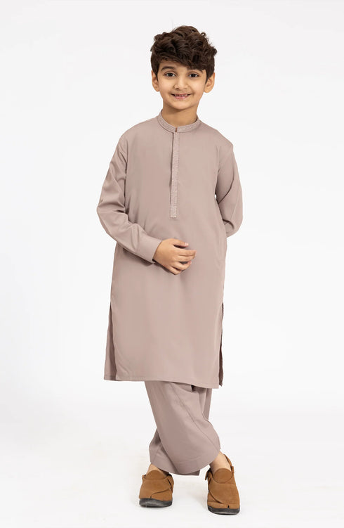 MTJ LATTE EMBROIDERED BLENDED KAMEEZ SHALWAR