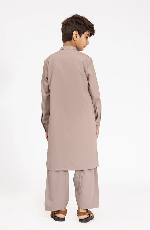 MTJ LATTE EMBROIDERED BLENDED KAMEEZ SHALWAR