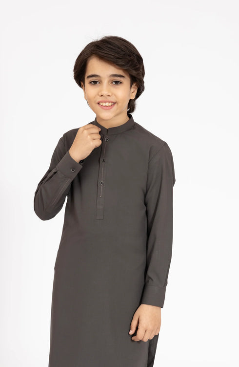 MTJ CHARCOAL BLENDED KURTA PYJAMA