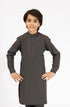 MTJ CHARCOAL BLENDED KURTA PYJAMA
