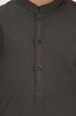 MTJ CHARCOAL BLENDED KURTA PYJAMA