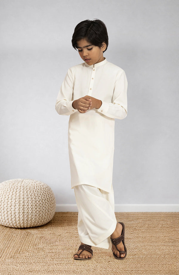 MTJ CREAM BLENDED KAMEEZ SHALWAR
