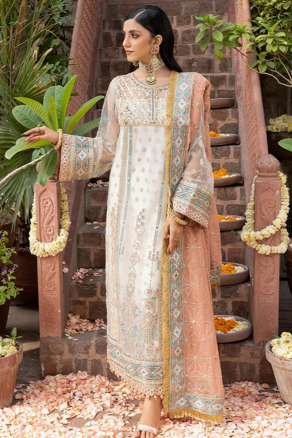 Adan Libbas Embroidered Net 3 piece suit Sakina Bano Begum A