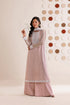 Farasha Embroidered Chiffon Suit Blush Sand