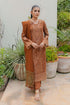 Qalamkar Embroidered Peach Leather piece Suit WL-06 MIRHA