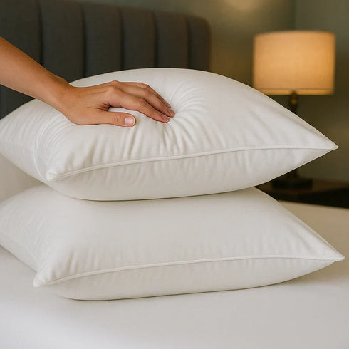 Hotel Quality Bounce Back Pillows with Pillow Case 2 Pack Soft Luxury Bed Pillow