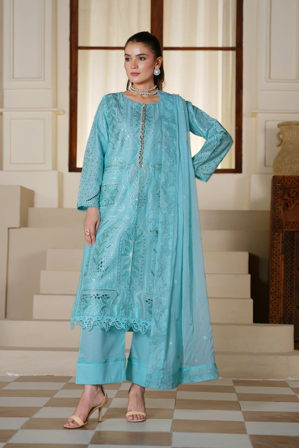 Attire Designer Embroidered Cotton Lawn 3PC Suit AD-30