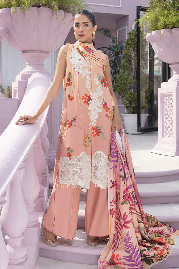 Asifa Nabeel Digital printed linen 3 Piece Suit Zimal