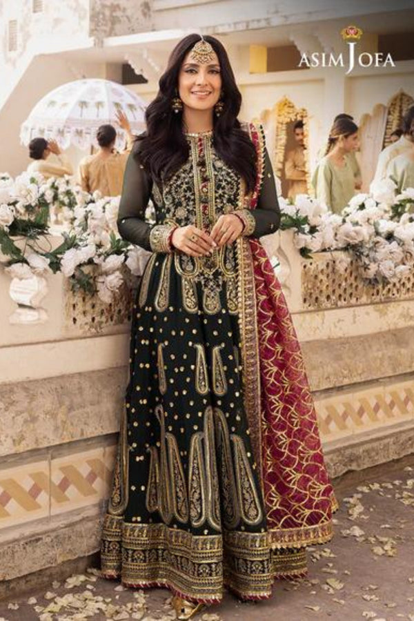 Asim Jofa Embroidered Chiffon 3 Piece Suit AJSH-11