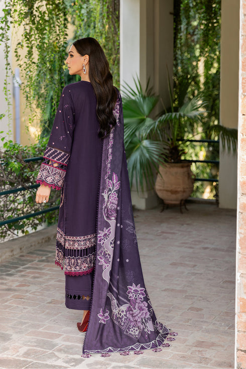 Farasha Embroidered Khaddar 3 Piece Suit Chaashni