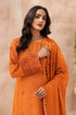 Farasha Embroidered Khaddar 3 Piece Suit Amber