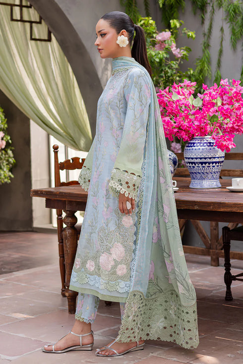 Nureh Embroidered Lawn 3 Piece suit BL-07