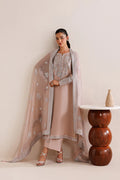 Farasha Embroidered Chiffon Suit Warm Lume