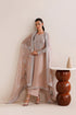 Farasha Embroidered Chiffon Suit Warm Lume