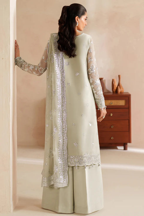 Farasha Embroidered Chiffon Suit Crystal Dew
