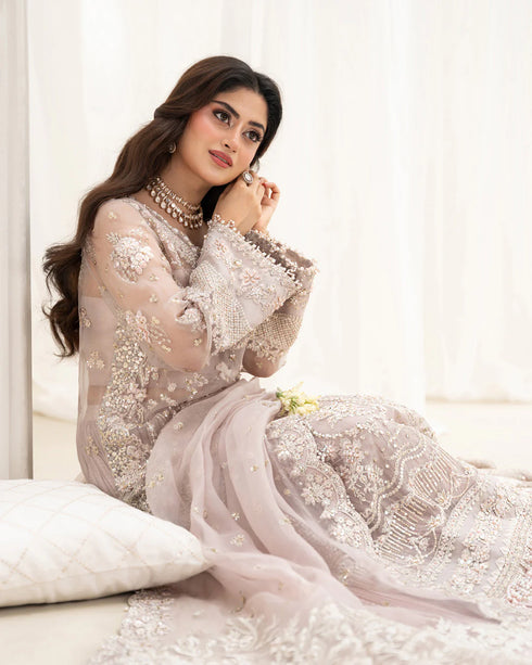 Faiza Saqlain Embroidered Organza Suit Ela