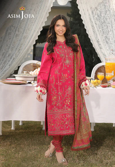Asim Jofa Embroidered Jacquard 3 Pcs Suit AJUBU-06