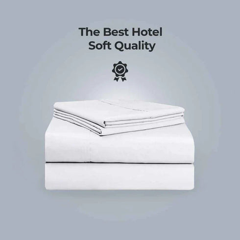 800 Thread 100% Egyptian Cotton Duvet Cover Set - White