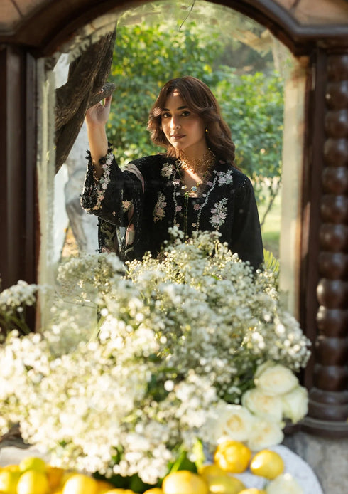 Elaf Embroiderd Lawn Suit ELY-2B MIDNIGHT BLOSSOM