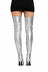 Women's Silver Thigh High Over The Knee Stiletto Boots Zip 12051