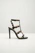 Women's Black Patent Gladiator Stiletto Heel Sandals Multi Strap Open Toe BS-5