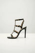 Women's Black Patent Gladiator Stiletto Heel Sandals Multi Strap Open Toe BS-5