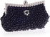 HONGCI Faux Black Pearl Rhinestone Clutch Bag – Women’s Bridal Wedding and Prom Evening Handbag
