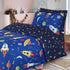 100% Cotton Kids Children's Bedding Set Reversible Duvet Cover with Pillowcase - Space Blue