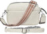 Women’s Ivory Small PU Leather Crossbody Camera Bag with Two Straps