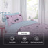 100% Cotton Kids Children's Bedding Set Reversible Duvet Cover with Pillowcase-Funky Pink