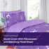100% Cotton Kids Children's Bedding Set Reversible Duvet Cover with Pillowcase-Unicorn Purple