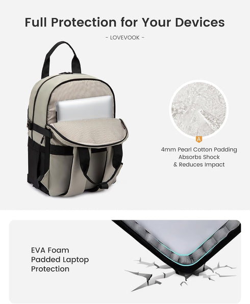 LOVEVOOK Women’s 22L Laptop Backpack – 15.6-Inch School, College and Work Bag