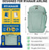 ECOHUB 20L Ryanair Cabin Light Green Backpack – 40 × 20 × 25 cm Beige Underseat Bag with USB Port