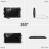 Miss Lulu Mini Crossbody Black Bag for Women Clutch Chain Shoulder Bag Evening Party Shining Sequins