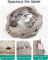 BAGSMART 24L Women’s Camel Gym & Travel Bag with Wet Pocket – Weekend Overnight Cabin Holdall with Trolley Sleeve