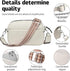 Women’s Ivory Small PU Leather Crossbody Camera Bag with Two Straps