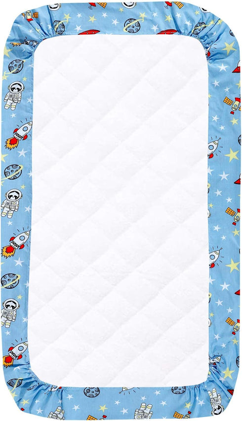 Cot Bed Sheets Super Soft Breathable Polycotton Fitted Sheet - Space Blue