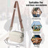 Women’s Ivory Small PU Leather Crossbody Camera Bag with Two Straps