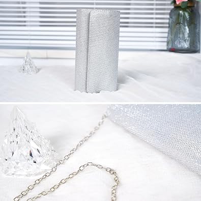 Women’s Silver Sequin Clutch Bag with Detachable Chain – Bridal Wedding, Prom and Evening Handbag