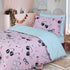 100% Cotton Kids Children's Bedding Set Reversible Duvet Cover with Pillowcase-Funky Pink