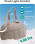 BAGSMART 24L Women’s Camel Gym & Travel Bag with Wet Pocket – Weekend Overnight Cabin Holdall with Trolley Sleeve