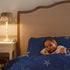 100% Cotton Kids Children's Bedding Set Reversible Duvet Cover with Pillowcase-Star Blue