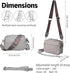Women’s Grey Small PU Leather Crossbody Camera Bag with Two Straps
