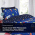 100% Cotton Kids Children's Bedding Set Reversible Duvet Cover with Pillowcase - Space Blue