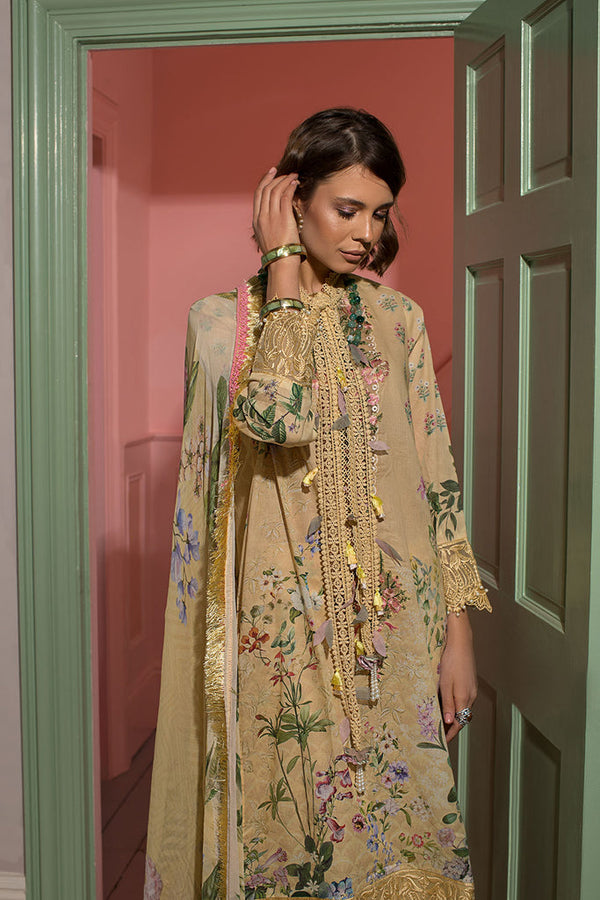 Sobia Nazir Embroidered Lawn 3 Piece suit DESIGN 7A