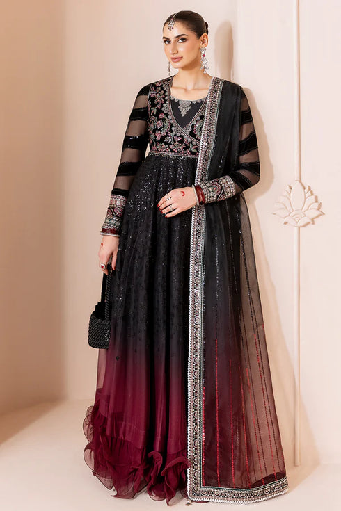 jazmin Embroidered Velvet Suit CVF D-10