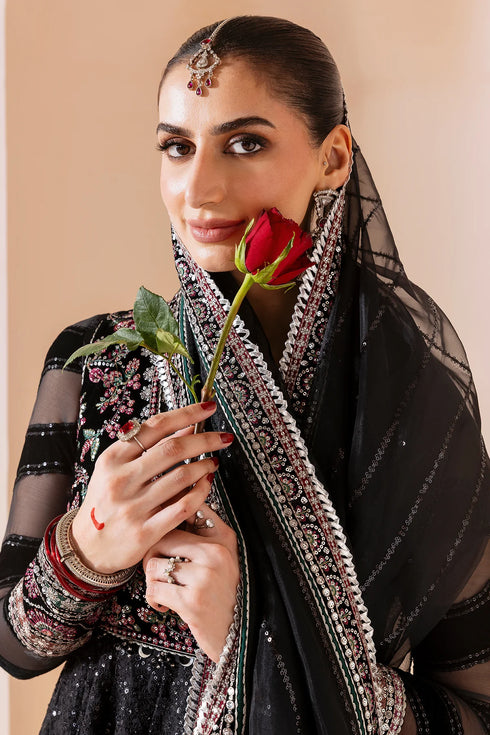 jazmin Embroidered Velvet Suit CVF D-10