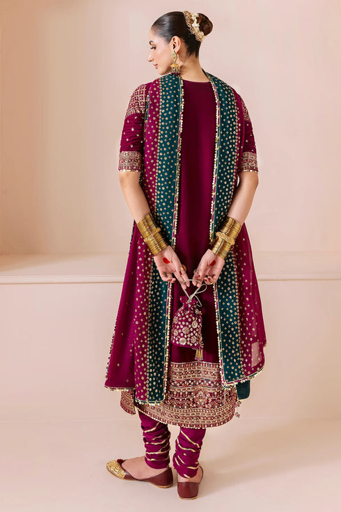 jazmin Embroidered Velvet Suit CVF D-02