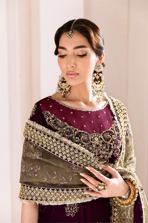 Alizeh Embellished Velvet Suit AF-VLT-2228-Zarlish