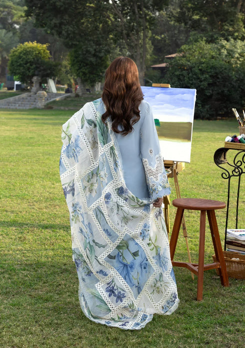Elaf Embroiderd Lawn Suit ELY-1B SERENITY